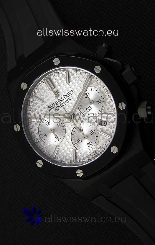 Audemars Piguet Royal Oak Chronograph Silver Toned Dial White Subdials Swiss Replica Watch