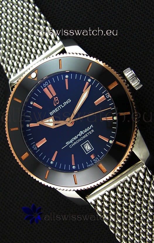Breitling SuperOcean Heritage II B20 44MM Black Dial Two Tone Bezel 1:1 Mirror Replica