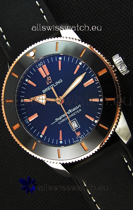 Breitling SuperOcean Heritage II B20 44MM Black Dial Two Tone Bezel 1:1 Mirror Replica