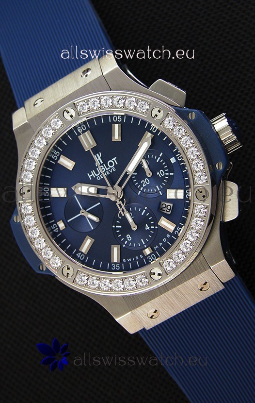 Hublot Big Bang Blue Steel Blue Dial Swiss Replica Watch 1:1 Mirror Replica