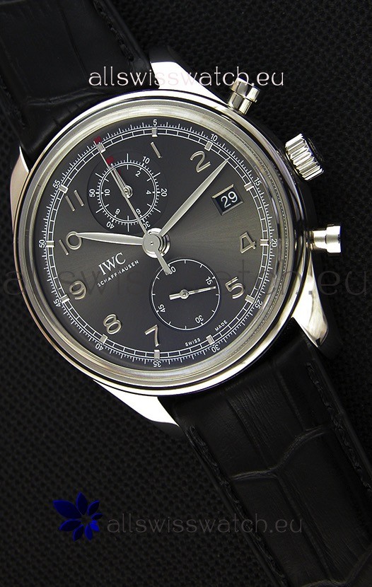 IWC Portugieser Chronograph Classic IW390302 Grey Dial Swiss Replica Watch 