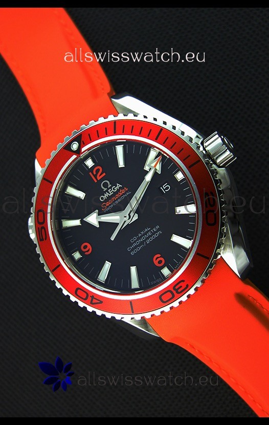 Omega Seamaster Planet Ocean Swiss Orange Strap Replica 45MM 1:1 Ultimate Edition Watch 