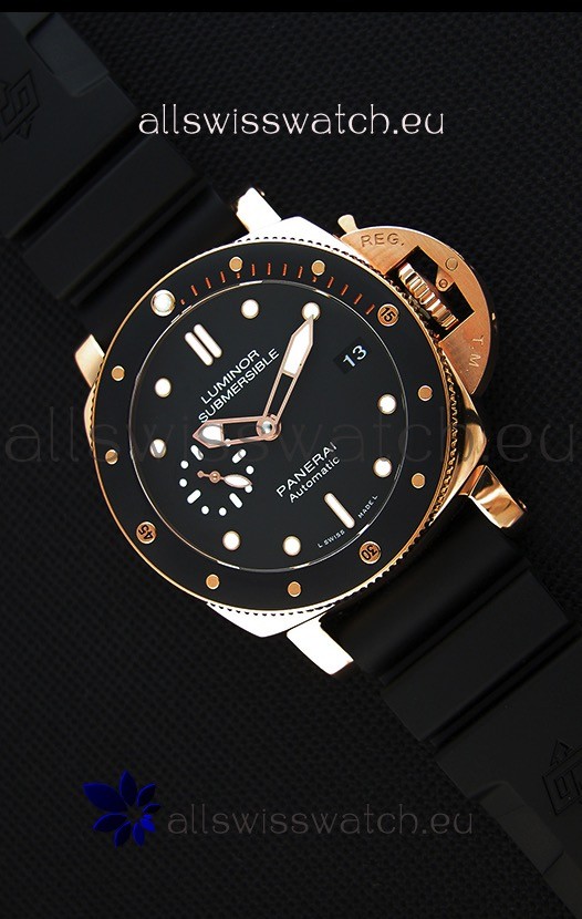 Panerai Luminor Submersible 3 days PAM684 Rose Gold Swiss 1:1 Mirror Replica Watch 