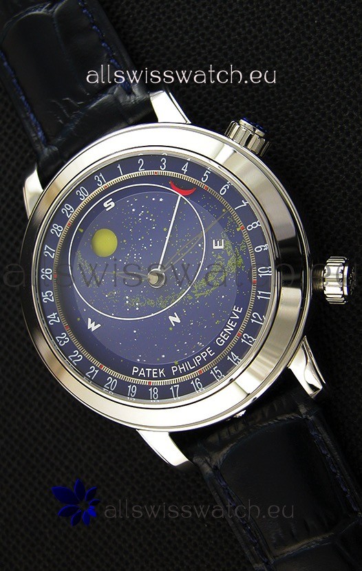 Patek Philippe Grand Complication 6102P Celestial Moon Age Blue Dial Swiss Replica Watch 