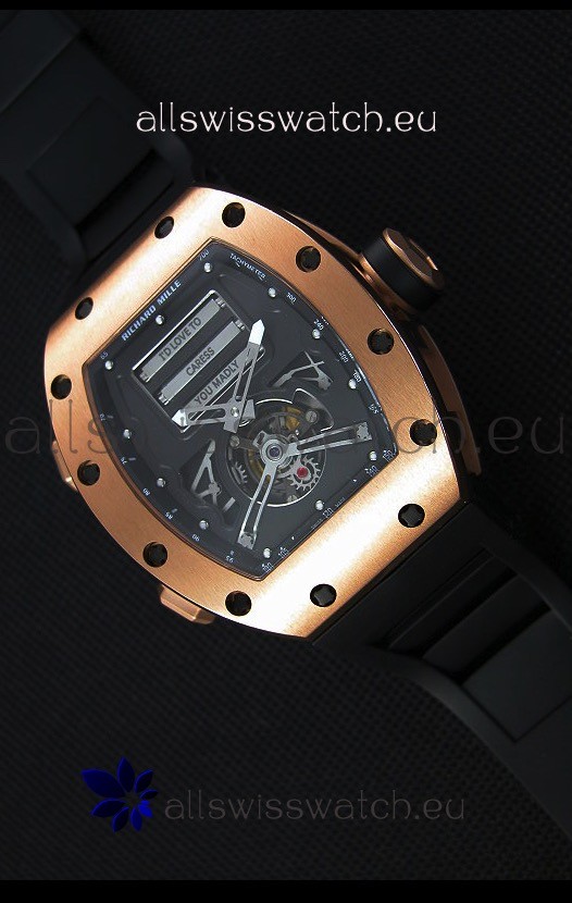 Richard Mille RM069 Tourbillon Erotic Pink Gold Case Replica Watch 