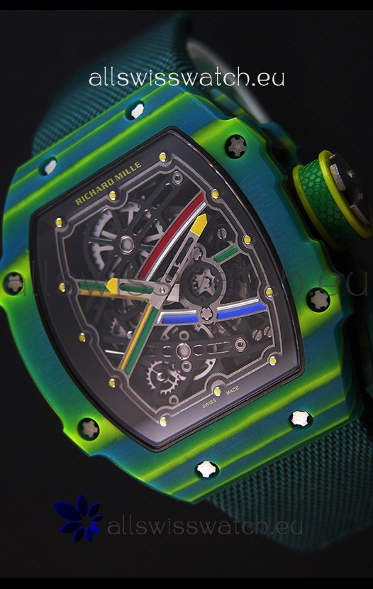 Richard Mille 67-02 Wayde Van Niekerk Forged Carbon Swiss Replica Watch 