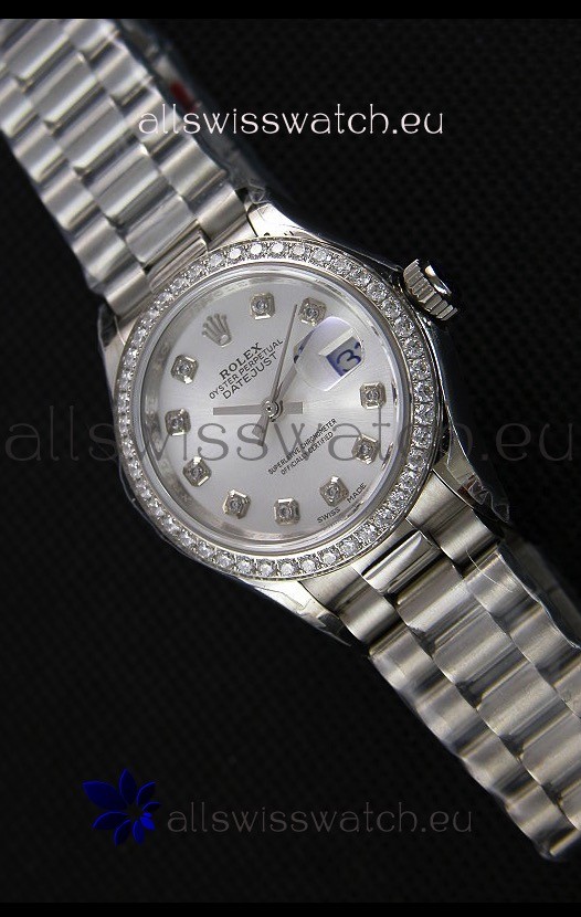 Rolex Datejust Ladies Diamonds Markers Swiss Watch CAL.2236 Movement 1:1 Mirror Replica