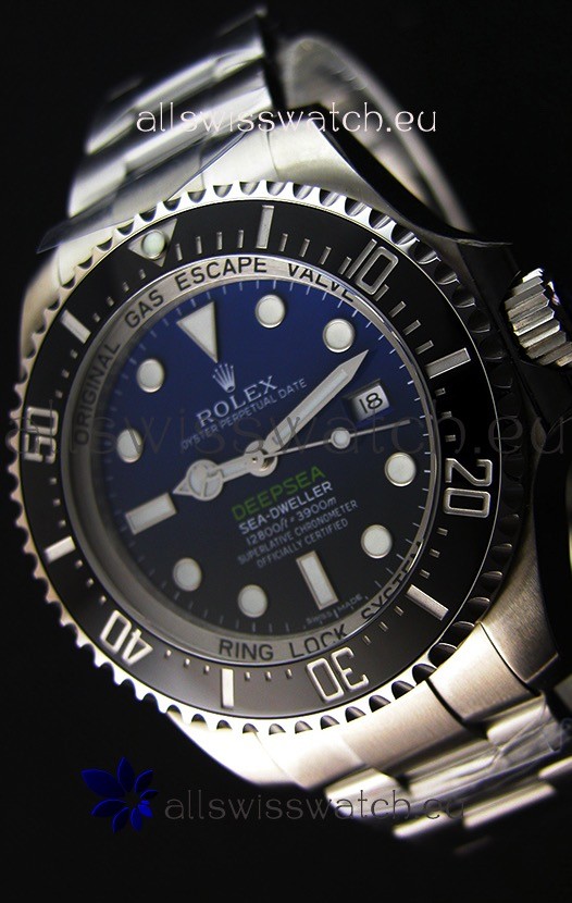Rolex Sea-Dweller REF# 116660 Deep Sea Blue Swiss Replica 1:1 Mirror - Ultimate 904L Steel Watch 