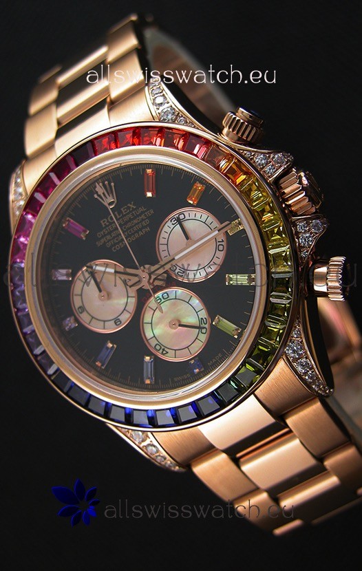 Rolex Cosmograph Daytona 116595RBOW Rverose 1:1 Mirror Replica Cal.4130 Movement