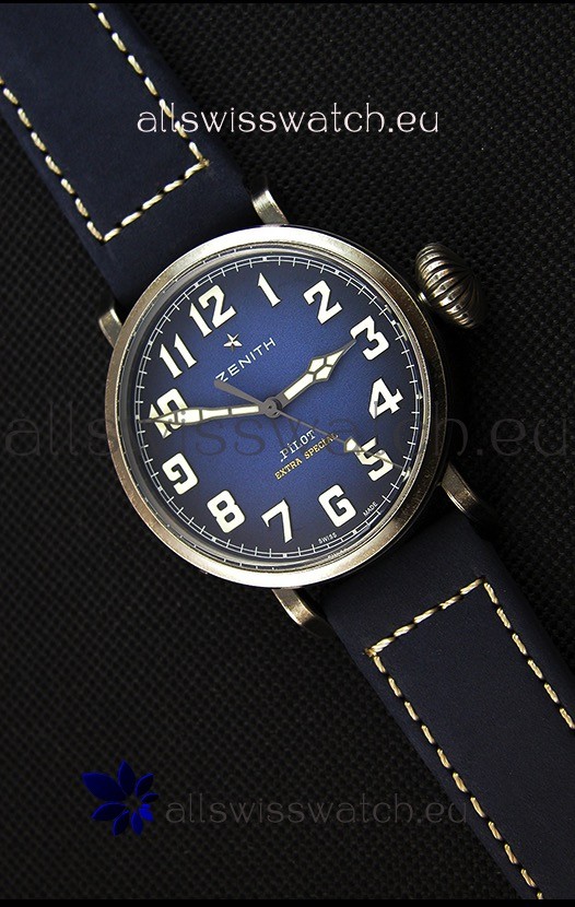 Zenith Pilot Type 20 Extra Special Blue Dial Swiss Replica Watch 40MM