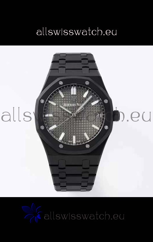 Audemars Piguet Royal Oak PVD Coated Swiss Replica Watch 3120 Swiss Movement - Grey Dial 