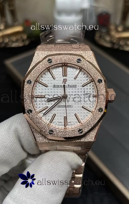 Audemars Piguet Royal Oak 37MM Frosted Casing Watch in 3120 Movement - 1:1 Mirror Replica