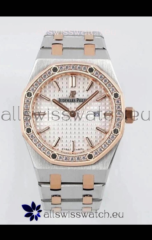 Audemars Piguet Royal Oak 33MM Two Tone Casing White Dial 1:1 Mirror Replica Watch