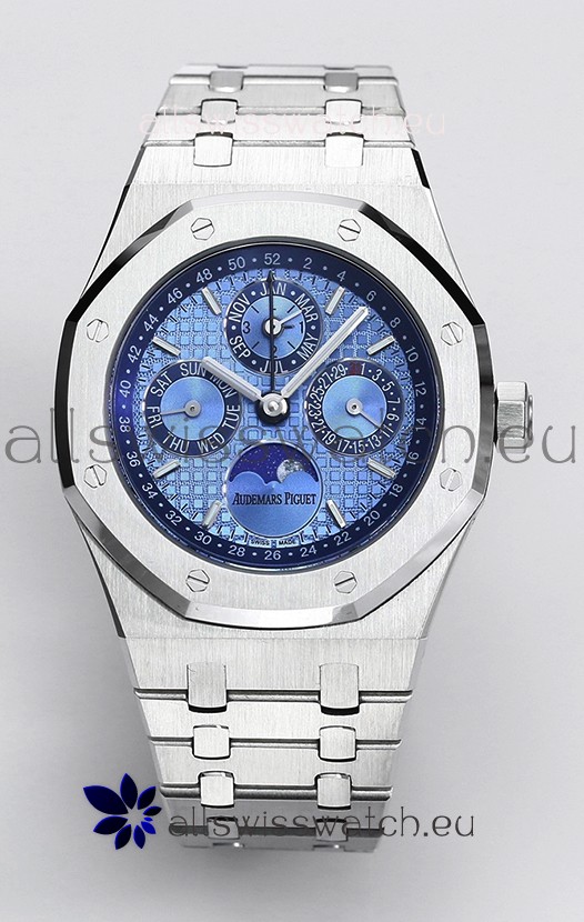 Audemars Piguet Royal Oak Perpetual Calendar Swiss Replica 904L Steel - Light Blue Dial 