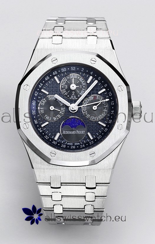 Audemars Piguet Royal Oak Perpetual Calendar Swiss Replica 904L Steel - Navy Blue Dial 
