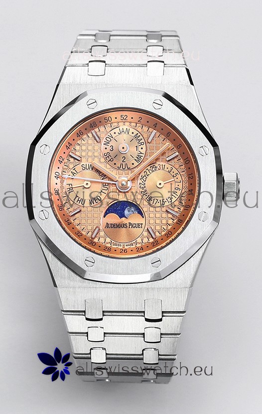 Audemars Piguet Royal Oak Perpetual Calendar Swiss Replica 904L Steel - Champange Dial