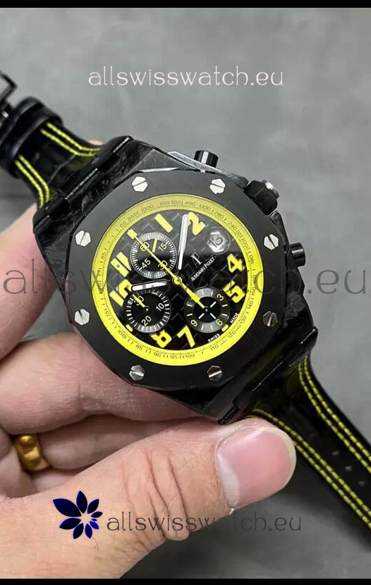 Audemars Piguet Royal Oak Offshore Bumble Bee Chronograph Black Dial - Forged Carbon Casing
