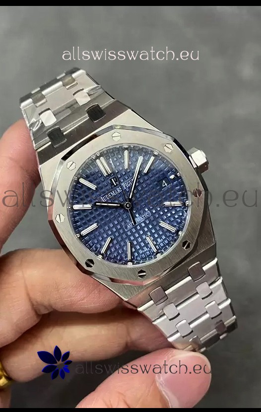 Audemars Piguet Royal Oak 37MM Blue Dial 904L Steel Watch in 3120 Movement - 1:1 Mirror Replica