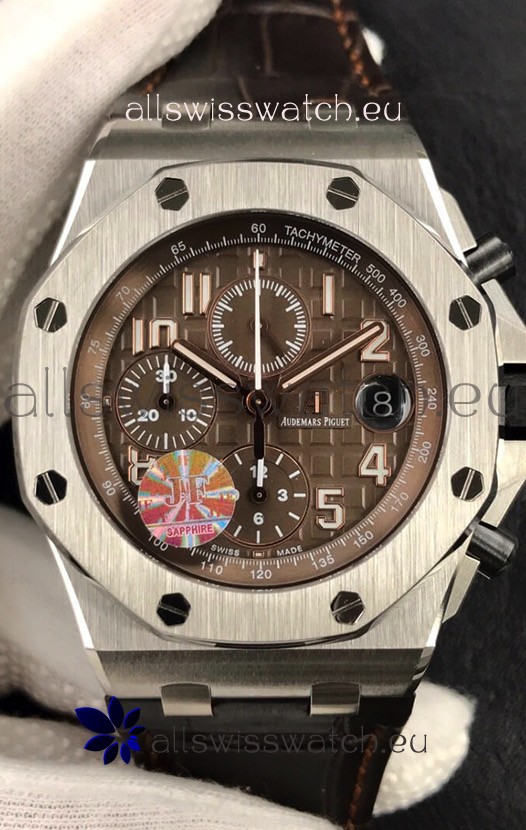 Audemars Piguet Royal Oak Offshore Chronograph Brown Dial 904L Steel - 1:1 Mirror 3126 Movement