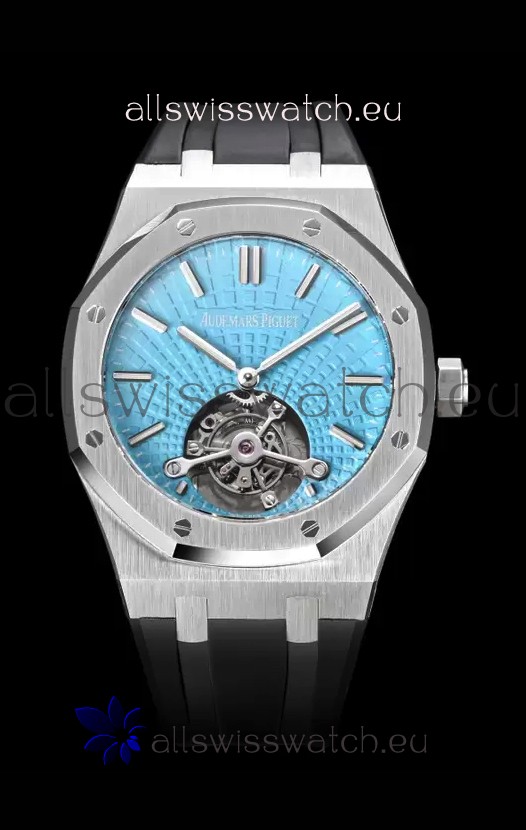 Audemars Piguet Royal Oak Tourbillon 41mm in 904L Casing - Tiffany Blue Tapisserie Dial 1:1 Ultimate Replica