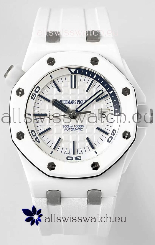 Audemars Piguet Royal Oak Offshore Ceramic 1:1 Ultimate Swiss Replica Watch White Dial Cal.3102 Movement