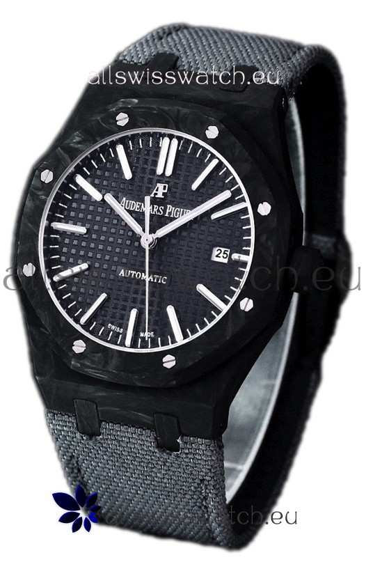 Audemars Piguet Royal Oak Ref.15400 Forged Carbon Casing Watch Black Dial in 1:1 Mirror Replica
