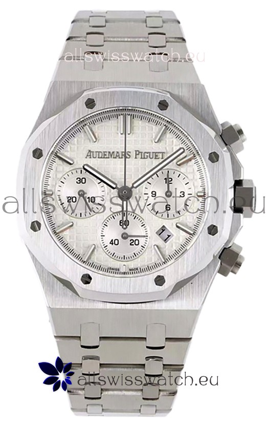 Audemars Piguet Royal Oak Chronograph 1:1 Mirror Replica - 904L Steel in White Dial 41MM