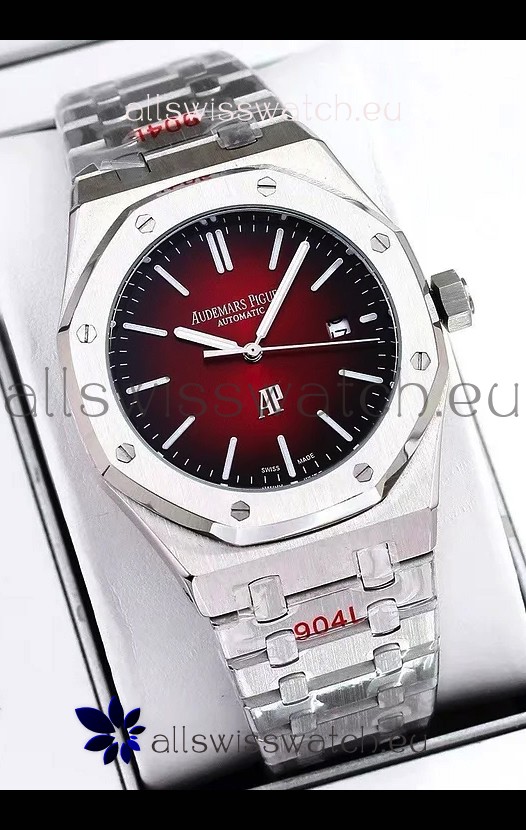 Audemars Piguet Royal Oak Jumbo Extra Thin Edition Watch in Red Dial - 39MM in 904L Steel Case