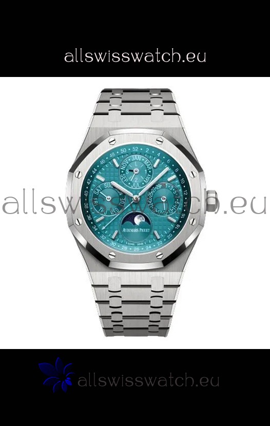 Audemars Piguet Royal Oak Perpetual Calendar Swiss Replica 904L Steel - Tiffany Blue Dial