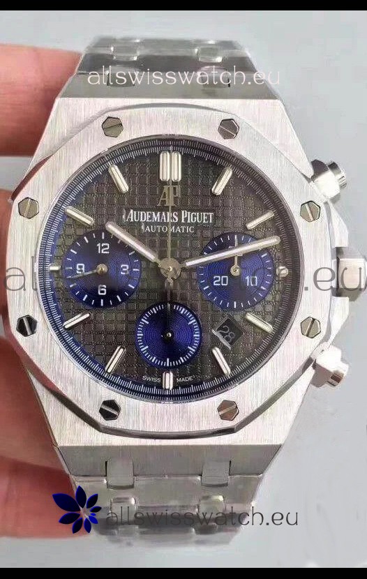 Audemars Piguet Royal Oak Chronograph Slate Grey Dial Steel Strap Swiss Replica Watch