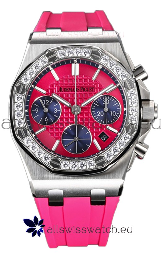 Audemars Piguet Royal Oak Offshore Pink Dial Chronograph 37MM - Swiss Replica Watch 