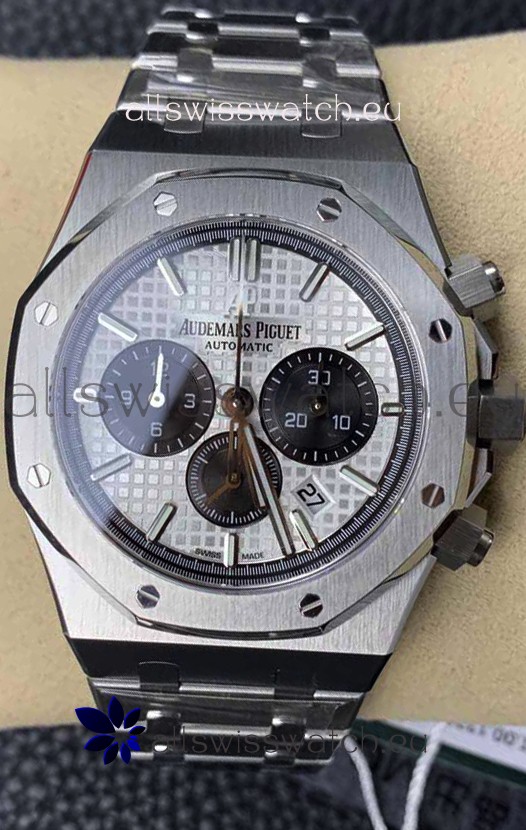 Audemars Piguet Royal Oak Chronograph White Dial Steel Strap Swiss Replica Watch