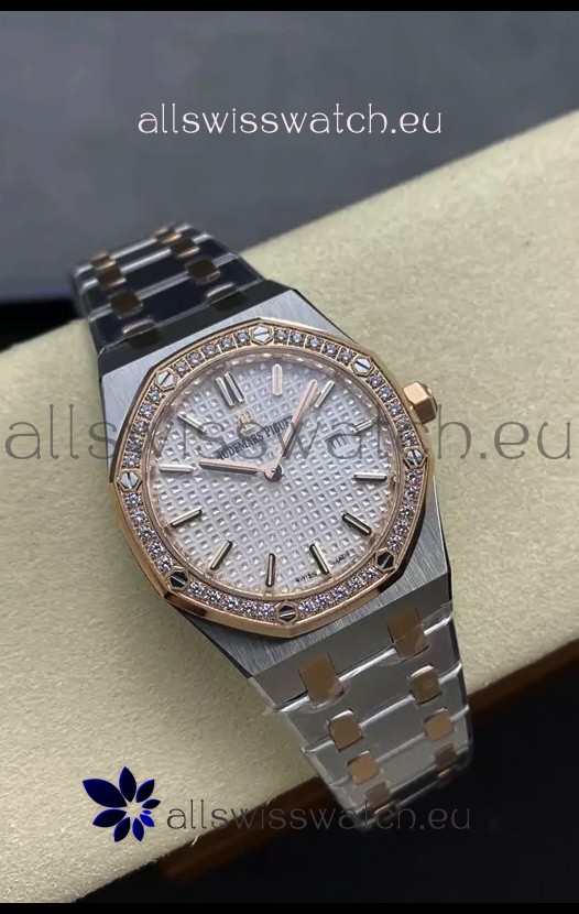 Audemars Piguet Royal Oak 33MM Two Tone Casing White Dial 1:1 Mirror Replica Watch