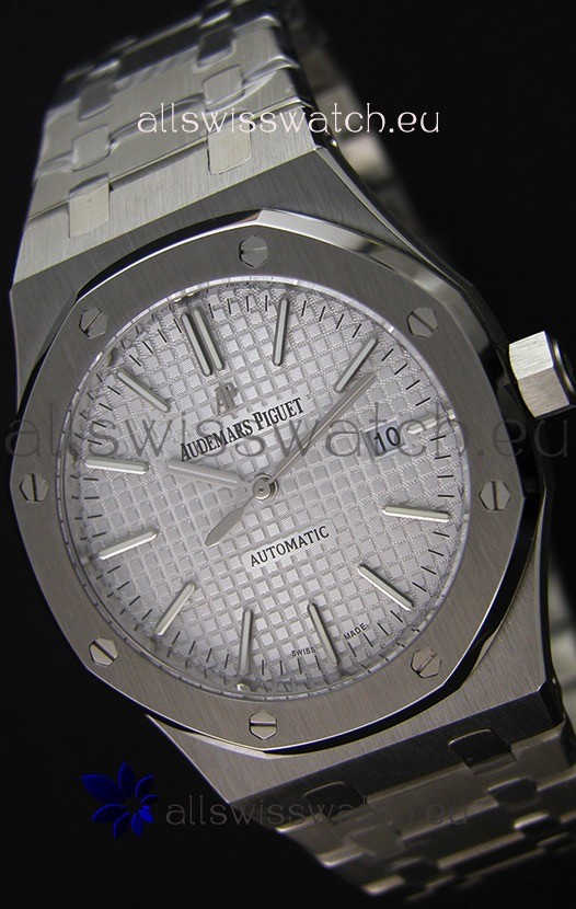 Audemars Piguet Royal Oak 41MM Silver Dial Steel Strap - 1:1 Mirror Ultimate Edition