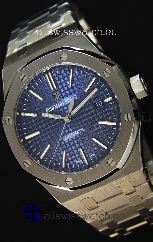 Audemars Piguet Royal Oak 41MM Blue Dial Steel Strap - 1:1 Mirror Ultimate Edition