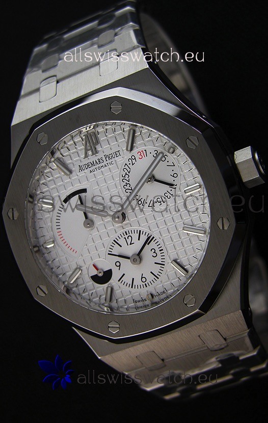 Audemars Piguet Royal Oak Dual Time Swiss Replica Watch in White Dial