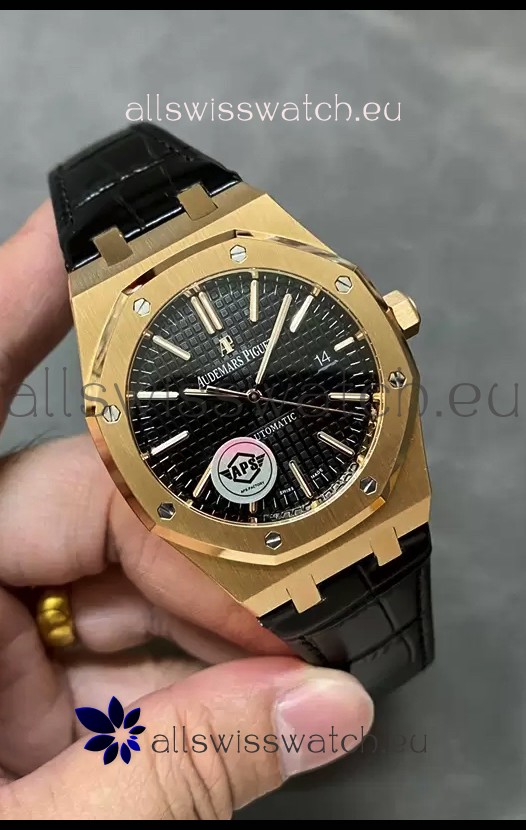 Audemars Piguet Royal Oak 15510 50th Anniversary 41MM Black Dial Rose Gold 41MM 1:1 Mirror Replica