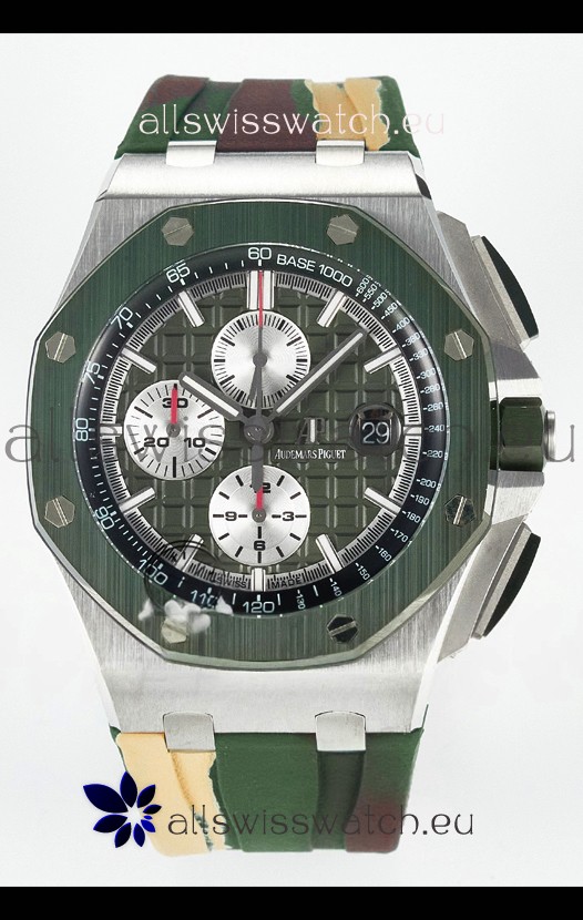 Audemars Piguet Royal Oak Offshore Chronograph Green Dial 1:1 Super Clone Replica Watch - 904L Steel