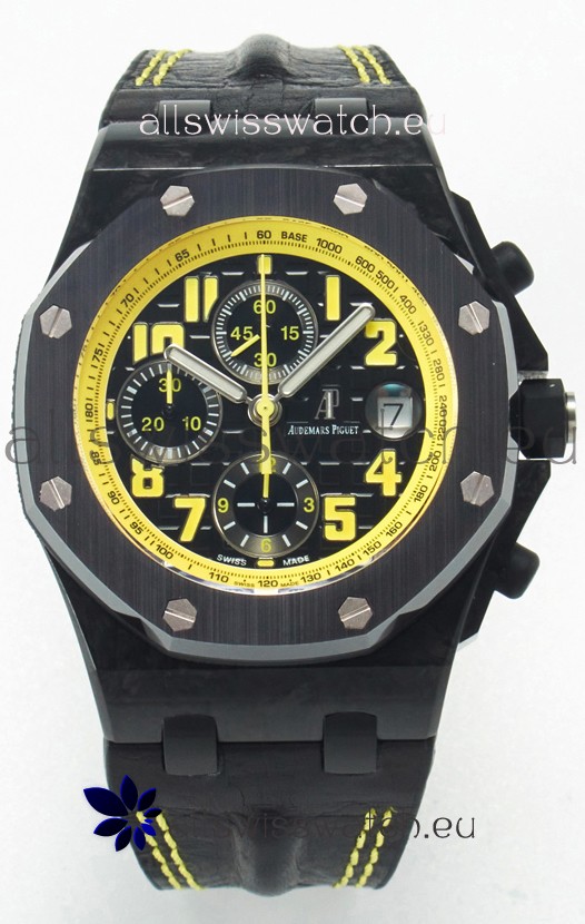 Audemars Piguet Royal Oak Offshore Bumble Bee Chronograph 1:1 Super Clone Replica Watch - Forged Carbon