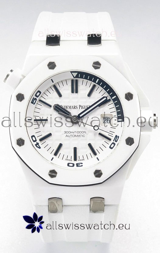 Audemars Piguet Royal Oak Offshore Ceramic Super Clone Watch White Dial Cal.3102 Movement