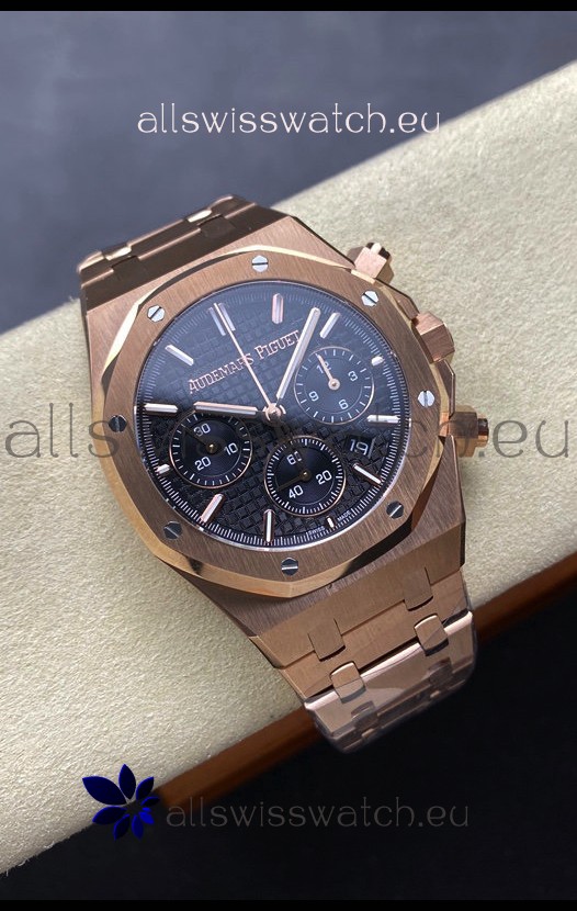 Audemars Piguet Royal Oak 50th Anniversary Super Clone - Rose Gold Casing Blue Dial in 41MM