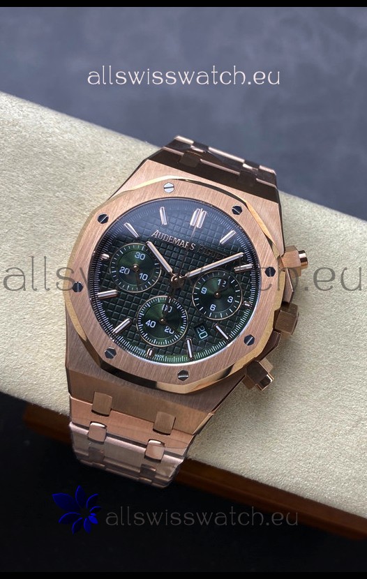 Audemars Piguet Royal Oak 50th Anniversary Super Clone - Rose Gold Casing Green Dial in 41MM