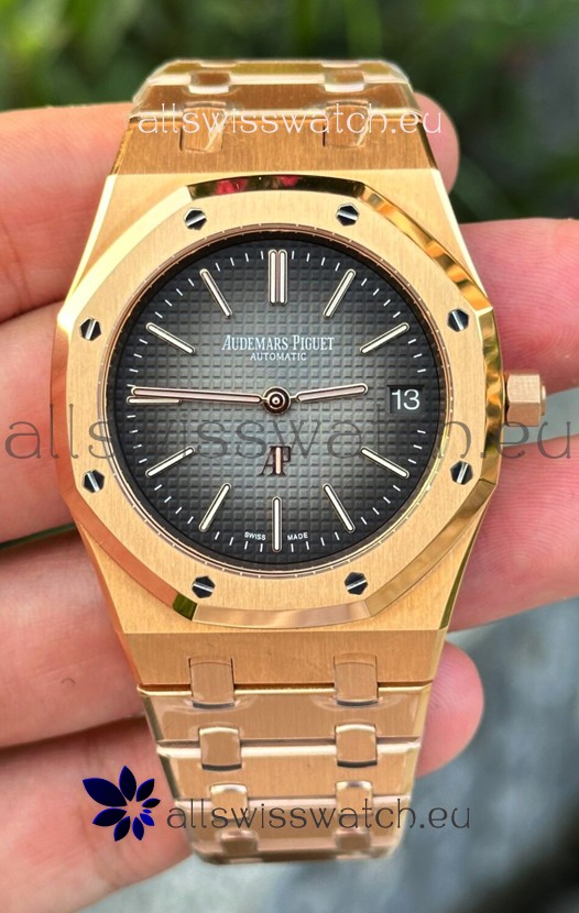 Audemars Piguet Royal Oak Super Clone Jumbo Sunburst Grey Dial Watch 