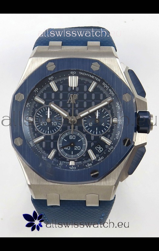 Audemars Piguet Super Clone Royal Oak Offshore Steel Casing Blue Dial Watch 