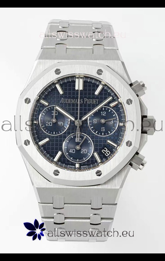 Audemars Piguet Super Clone Royal Oak Chronograph 26240 - 904L Steel in Blue Dial 41MM