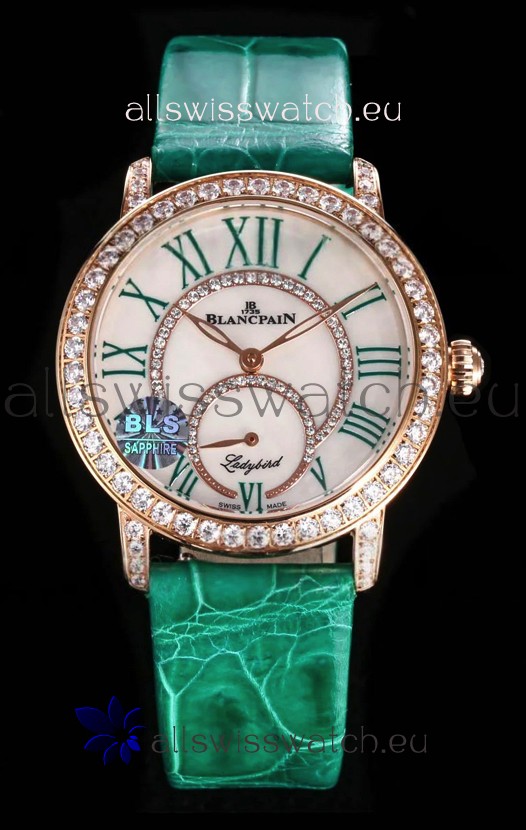 Blancpain Super Clone Lady Bird Colors Edition Watch in Rose Gold Casing