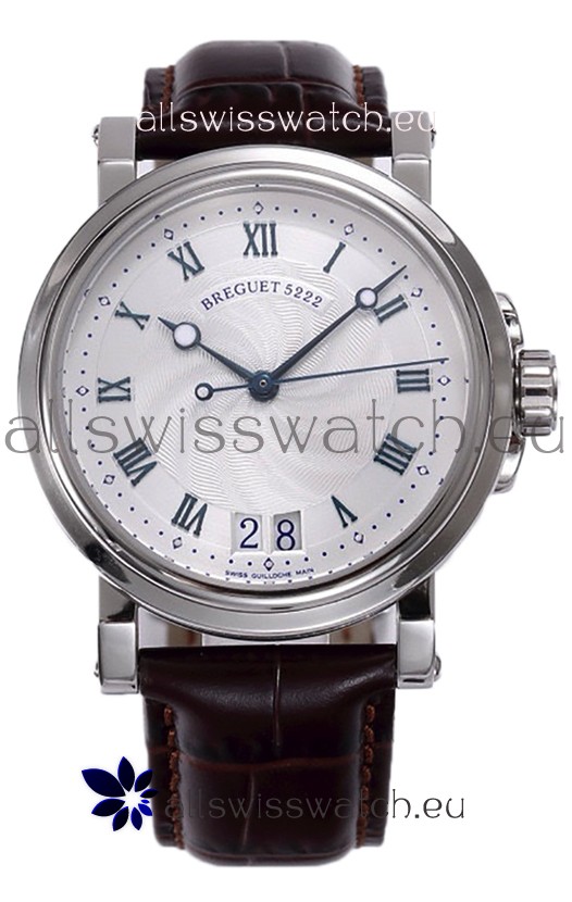 Breguet Marine Automatic Big Date 5817 Stainless Steel Watch with in White Dial 