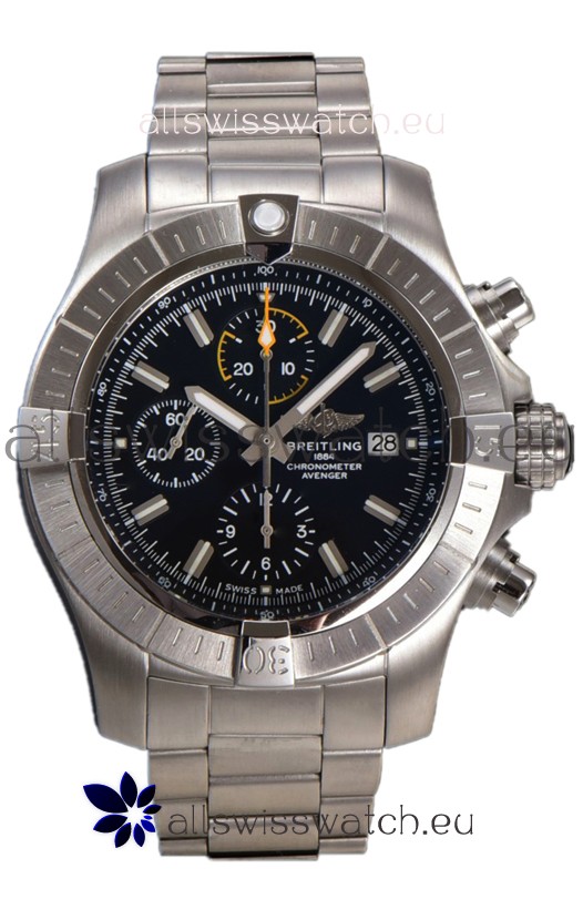 Breitling Avenger Chronograph 45 Black Dial 1:1 Mirror Swiss Replica Watch 