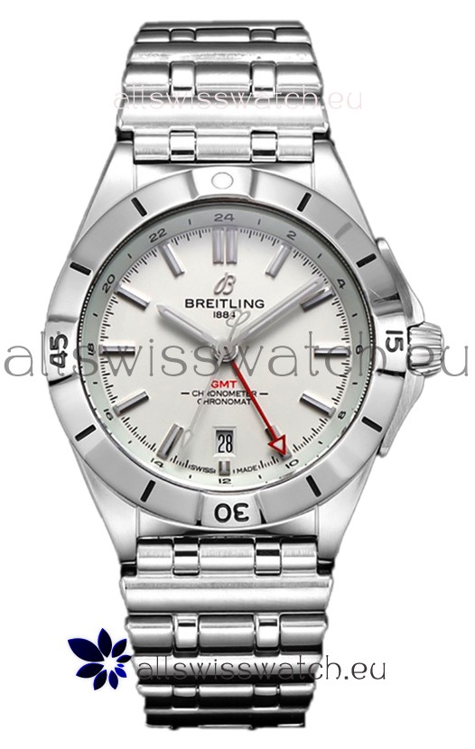 Breitling Chronomat Automatic GMT 40 White Dial 1:1 Mirror Swiss Replica Watch 