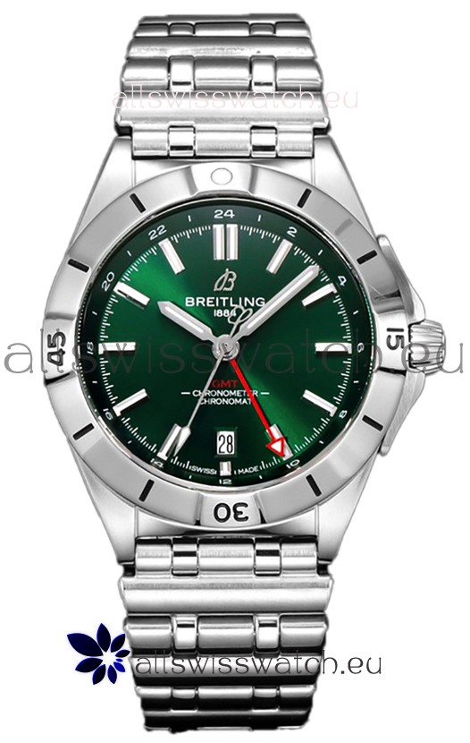 Breitling Chronomat Automatic GMT 40 Green Dial 1:1 Mirror Swiss Replica Watch 